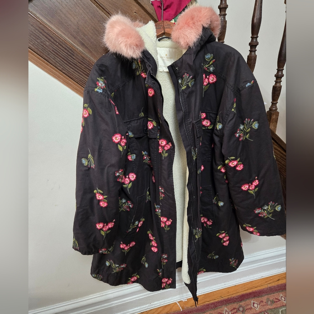 Kate spade Embroidered Twill Coat